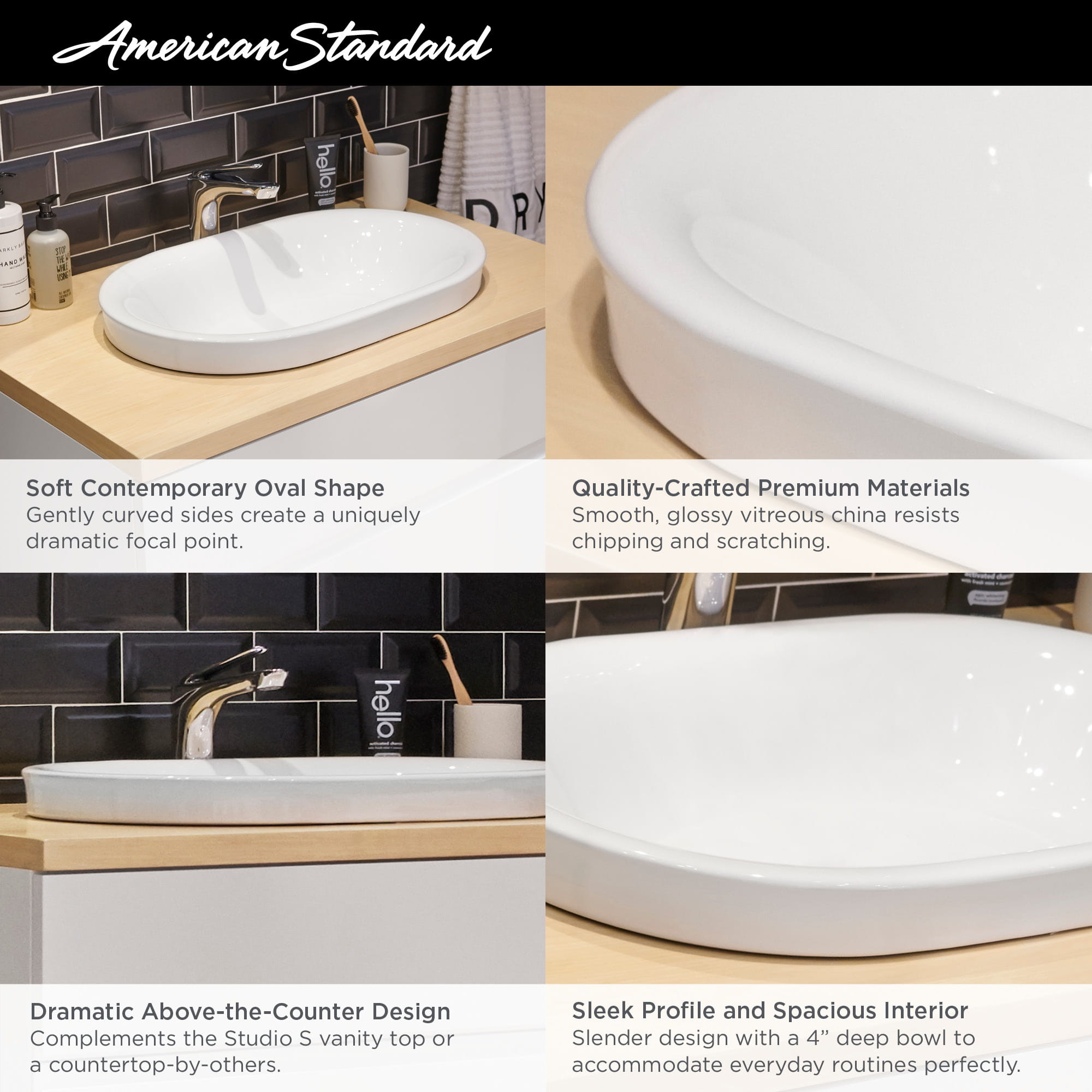 Studio® S Above Counter Oval Sink